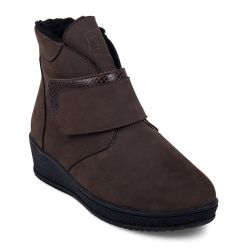 DTD-603 (цв.3-коричневый) Полусапожки (велкро, гидрофобный нубук)