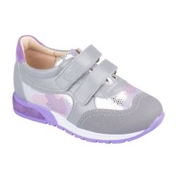 TW-435 (цв.20-серо-фиолетовый, 26) Полуботинки спортивные (натур.кожа, без св.диодов)