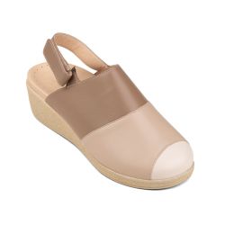 DTD-201 (цв.5-бежевый/коричневый) Туфли ортопедические малосложные