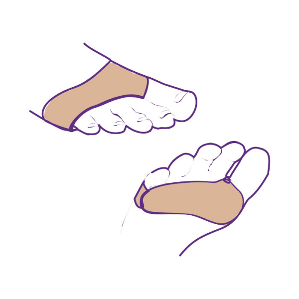 Протекторы с силиконовой вставкой для переднего отдела стопы СТ-39  Trives